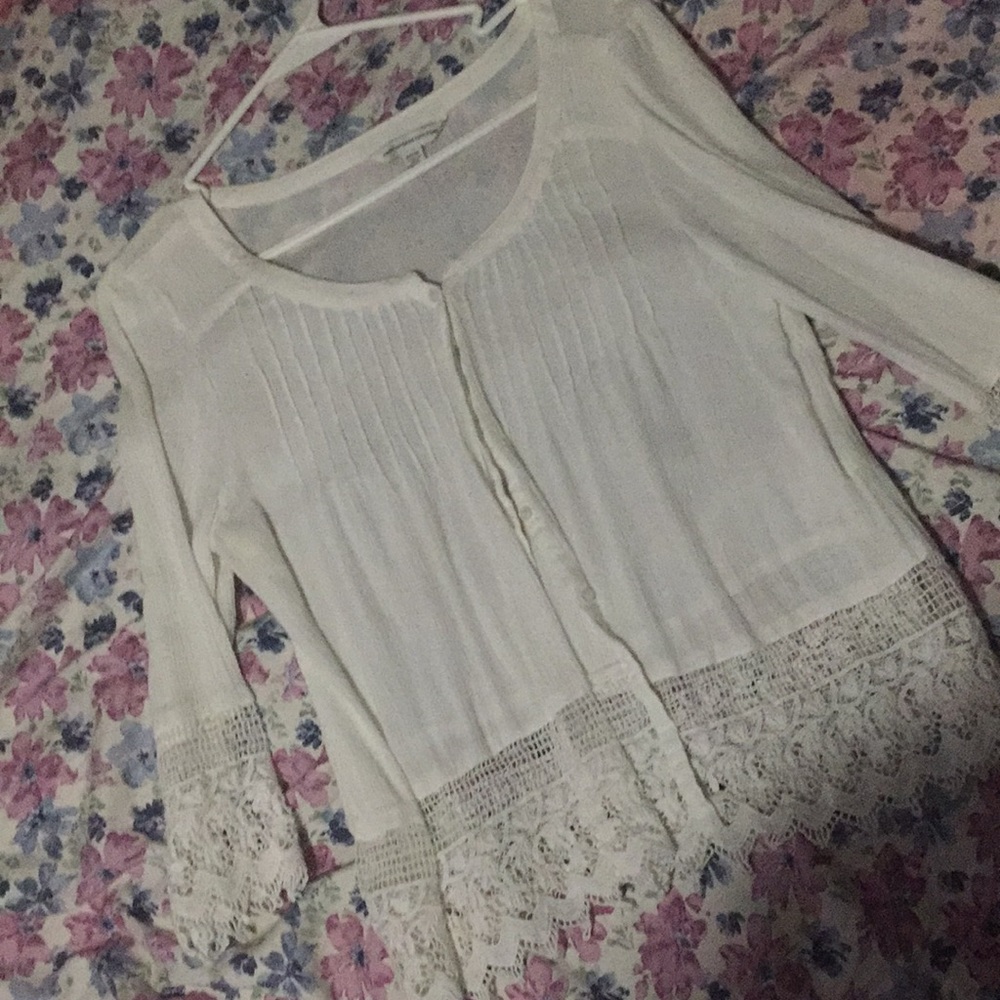 Thin button up long sleeve light sweater
